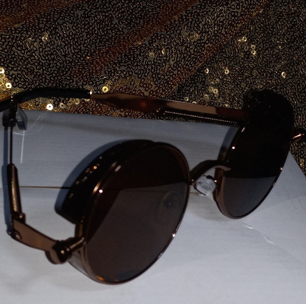 Gogled half brown dark tint sunglasses